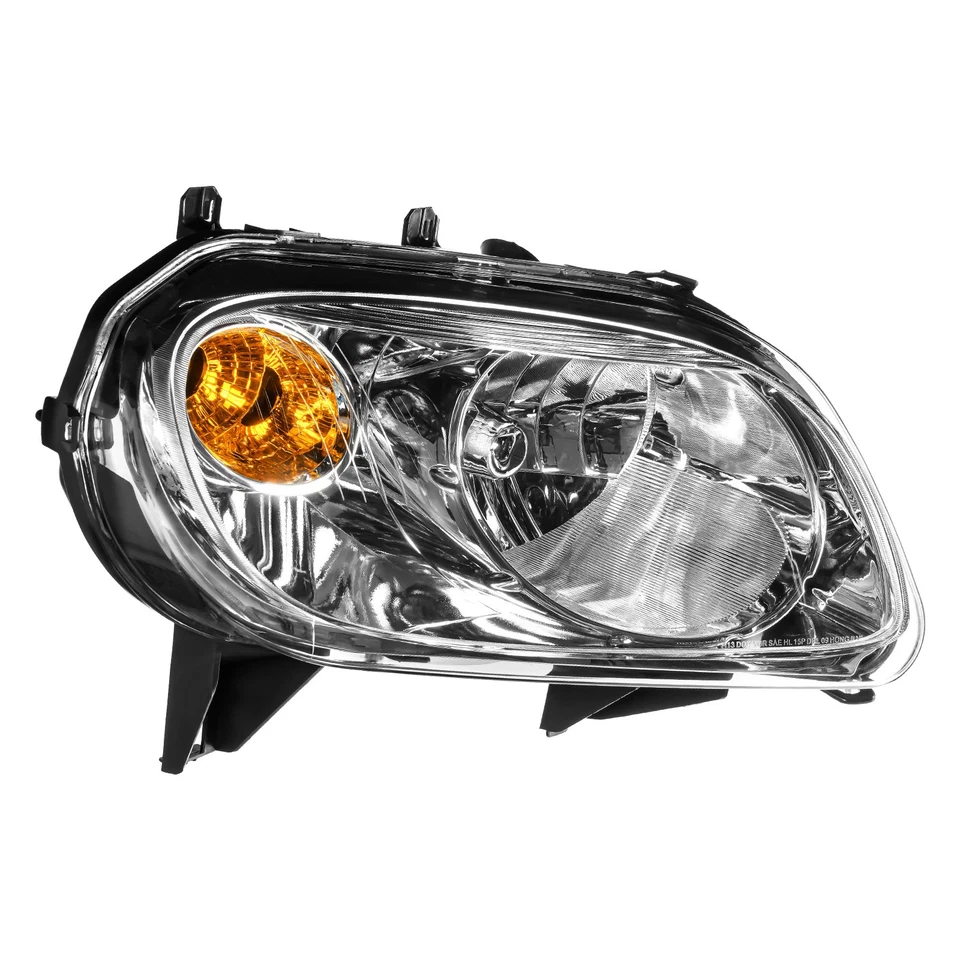 Headlight Set For 2006-2011 Chevrolet HHR Halogen Amber Reflector Chrome Housing - Image 4 of 4
