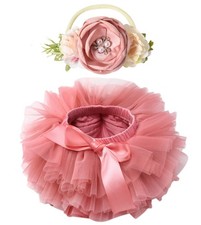 Toddle Tutu Skirt for Baby Girl with Diaper Cover, Soft Baby Tutu Dress 6-12m...