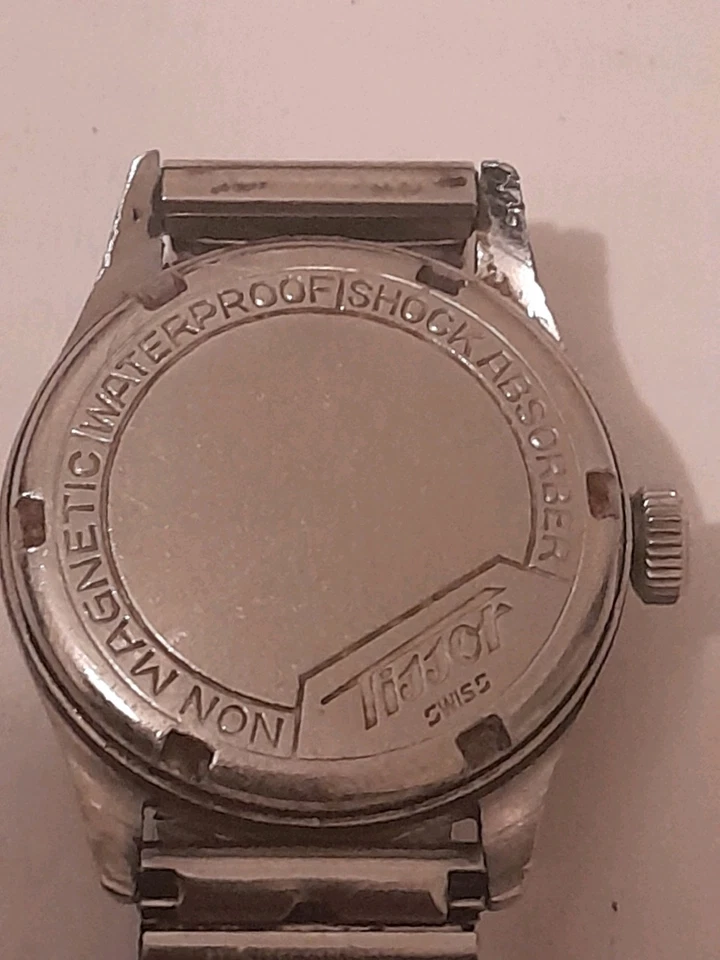 Tissot 1940s Antimagnetique Waterproof Shock absorber Non magnetic 32mm S/Steel - image 2 of 4
