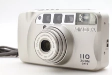 [MINT] Minolta 110 Zoom Date Silver Point & Shoot 35mm Film Camera From JAPAN