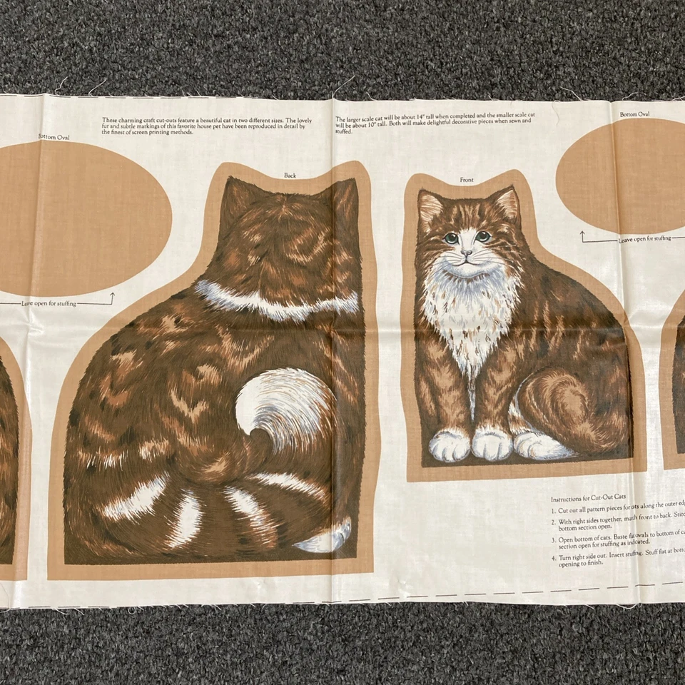 Almohada de panel de tela VIP Cranston Print Works recortada ojo verde gato corte y costura Foto 3 de 4