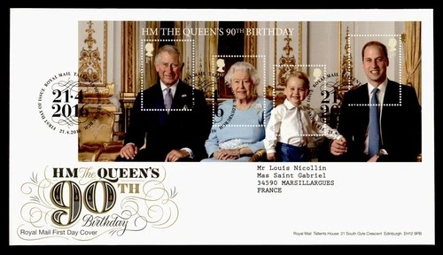 DR WHO 2016 GB FDC QEII 90TH S/S M77369