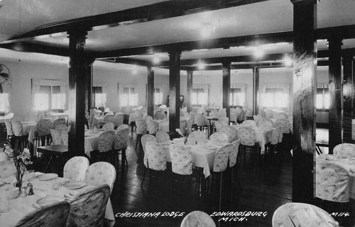 Edwardsburg Michigan Chistiana Lodge Comedor Foto Real Postal AA105590