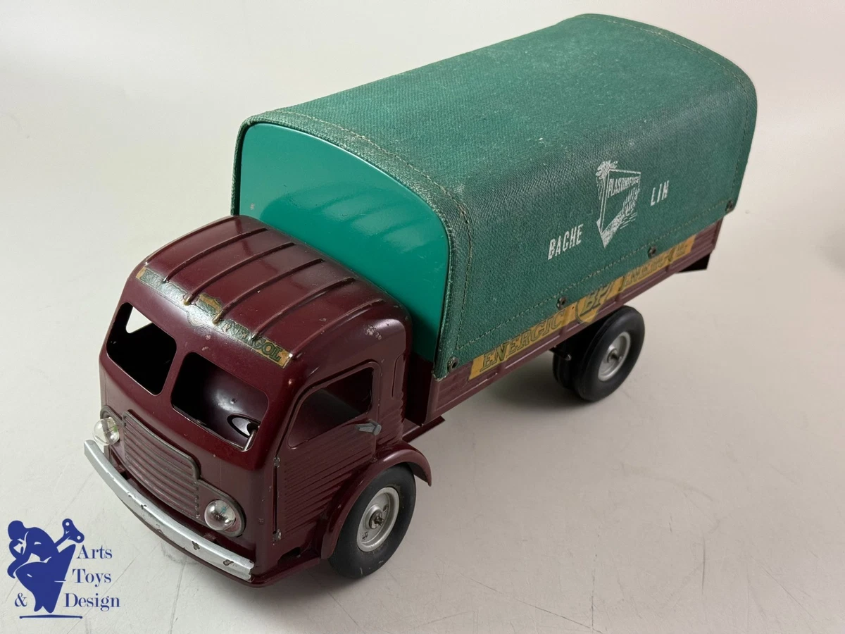 Lot De Jouets Anciens En Tôle - Marque JLH - Voitures Et Camions Vintage