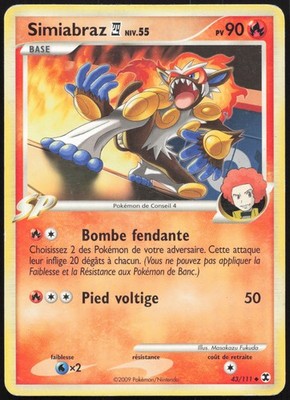 Pokemon Karte Simiabraz 43/111 Emerging Rivals Französisch