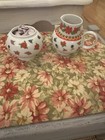 Vtg Heinrich Bavaria Sugar Bowl W/O Lid and Creamer Floral Porcelain White — photo 1