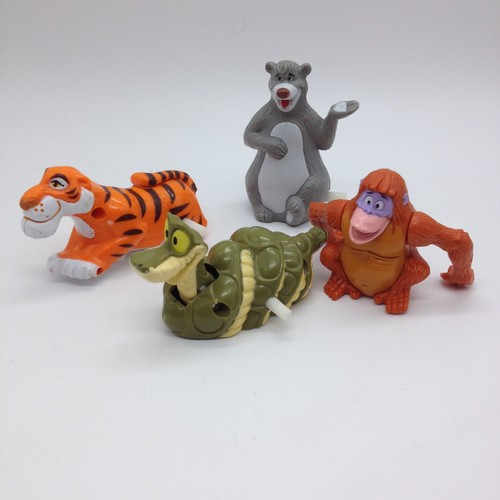 Vintage 4 Stck. 1989 Das Dschungelbuch Disney McDonalds Happy Meal Spielzeug alle funktionieren!! - Bild 1 von 11