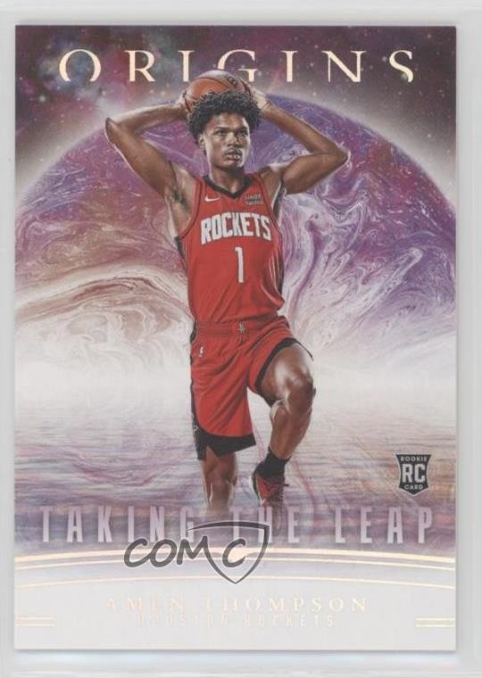 2023-24 Panini Origins Taking the Leap Amen Thompson #9 Rookie RC 1g0v