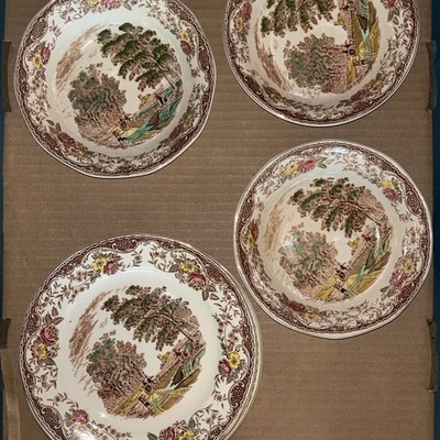 ROYAL TUDOR WARE ''OLDE ENGLAND'' 10  Dinner PLATE, BARKER BROS. 4 PLATES 3 BOWLS