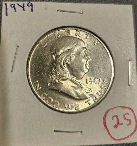 1949 Franklin Silver Half Dollar Choice Brilliant Uncirculated