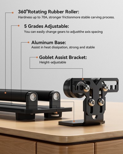 NEU ATOMSTACK R2 V2 Lasergravierer Rotationswalze Laser Rotary Roller Engraving - Bild 8 von 10