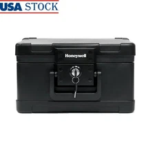 Fireproof Waterproof Security Safe Box Key Lock Document Storage Portable Safe