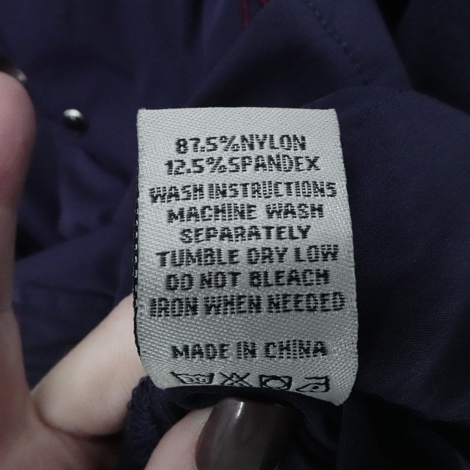 Platini Performance Guayabera Shirt Mens Large Navy Embroidered Pearl Snap Cuban