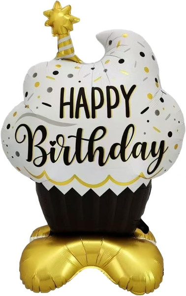 Happy Birthday Ballon Stehend, XXL Luftballon Happy Birthday, Luftballons Geburt-image
