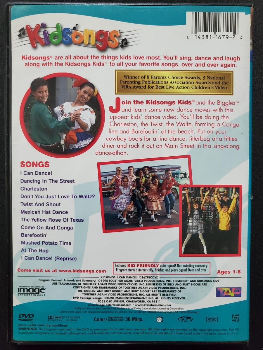 Kidsongs: I Can Dance (DVD, 2002) Music Video Stories Sing Along