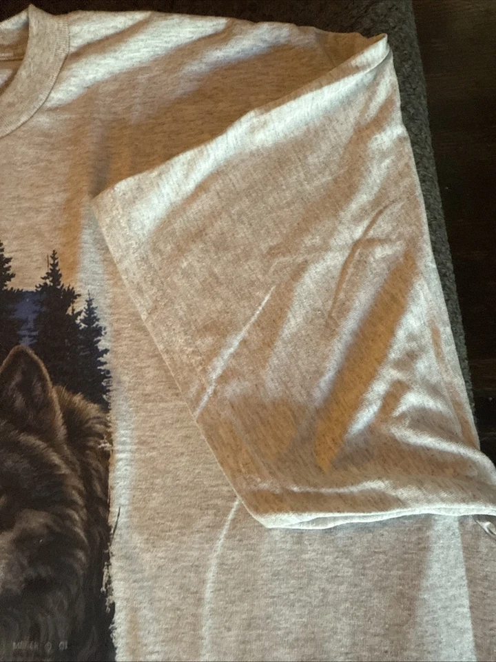 Vintage FOTL T Shirt XXL 2XL Wolf Native American Nature Y2K Sonata - Image 4 of 4