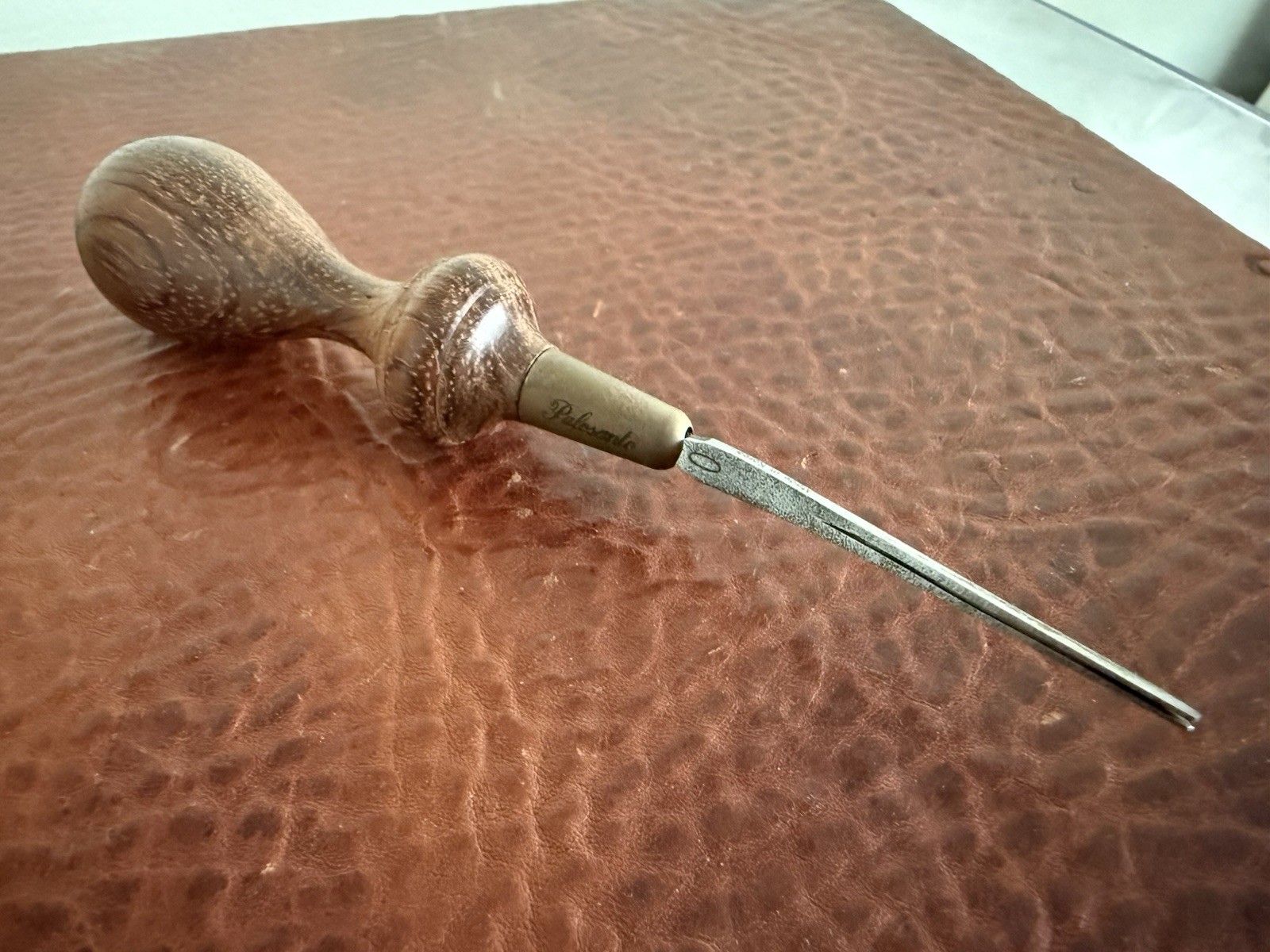 Palosanto Premium Edge Beveler Size 0 - 0.4mm Bubinga Handle