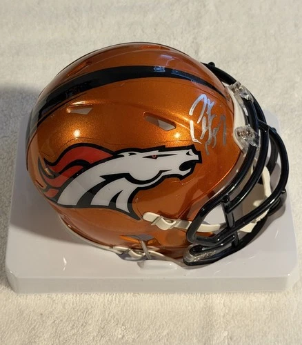 Peyton Manning Signed Denver Broncos Mini Helmet COA