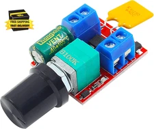 Mini PWM DC Motor Speed Controller, DC 3V 6V 12V 24V 35V 5A Speed Control Switch