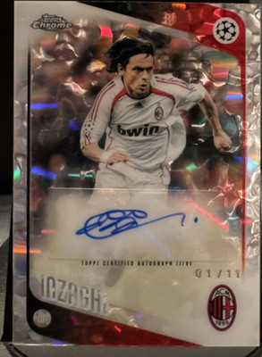  Topps Chrome FDI Filippo Inzaghi AC Milan UEFA Champions League Autograph 1/11