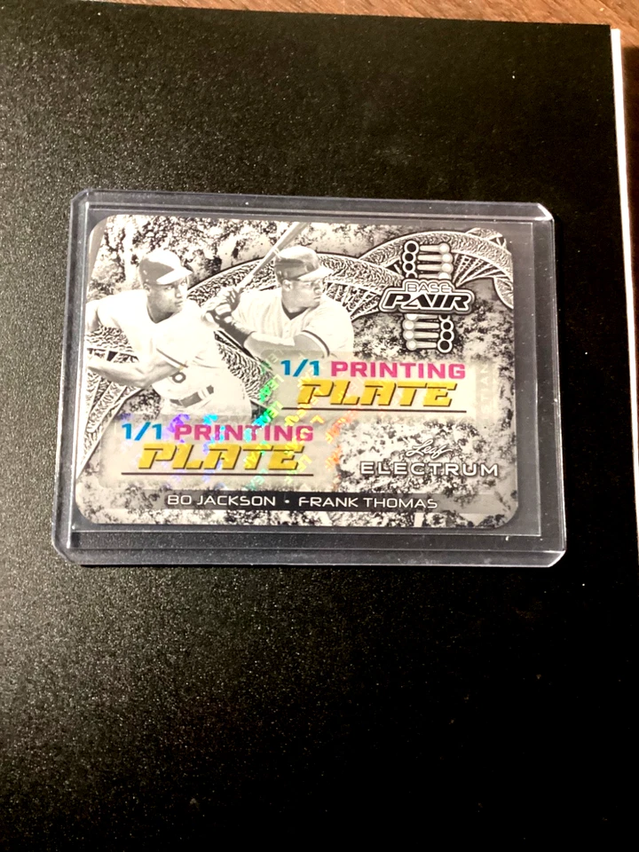 Печатная пластина Bo Jackson 1/1 2024 Leaf Vivid Frank Thomas 1 из 1 SP - Изображение 3 из 4