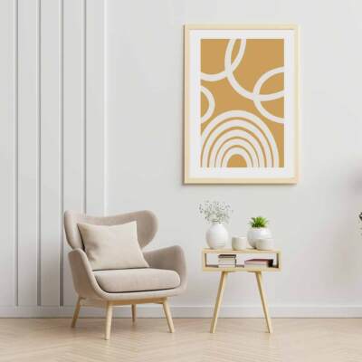 Golden Mood Poster Poster Einrichtung Wohnzimmer Schlafzimmer Modern Print Declea