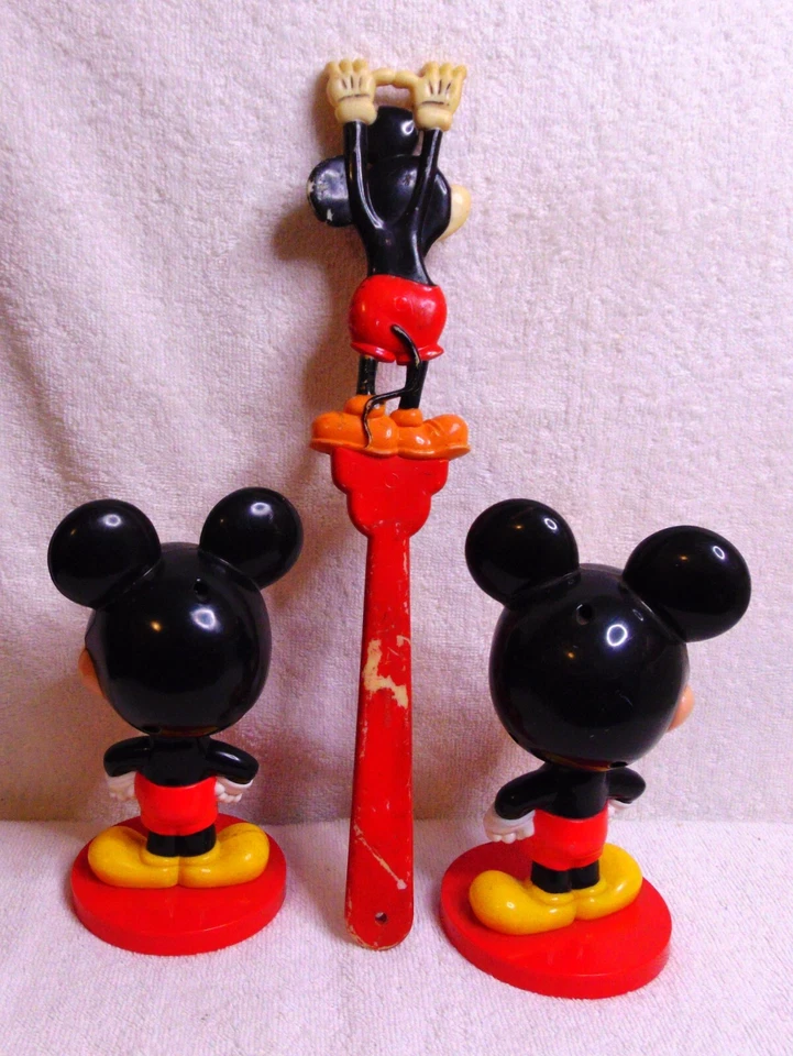 Микки Маус качающаяся голова Walt Disney World коллекционные предметы назад когтеточка лот из 3 - Изображение 2 из 4