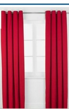 B&Q FAUX SUEDE CURTAINS MORGAN RED/WINE/RASPBERRY  66" X 90"   #BQM