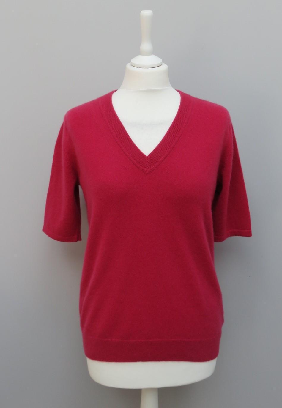 Pure Collection 100% Cashmere Raspberry Pink Shor… - image 10