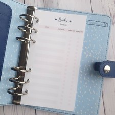 Printed Books to read reading Personal size Filofax KikkiK planner insert 