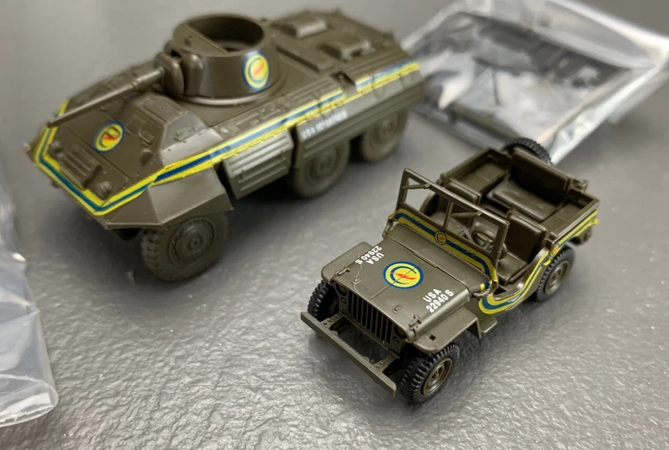 HO MiniTanks 851 US Army M8 Armored Car Military Police Jeep w/Sentry Box HO2101 - Image 2 of 4