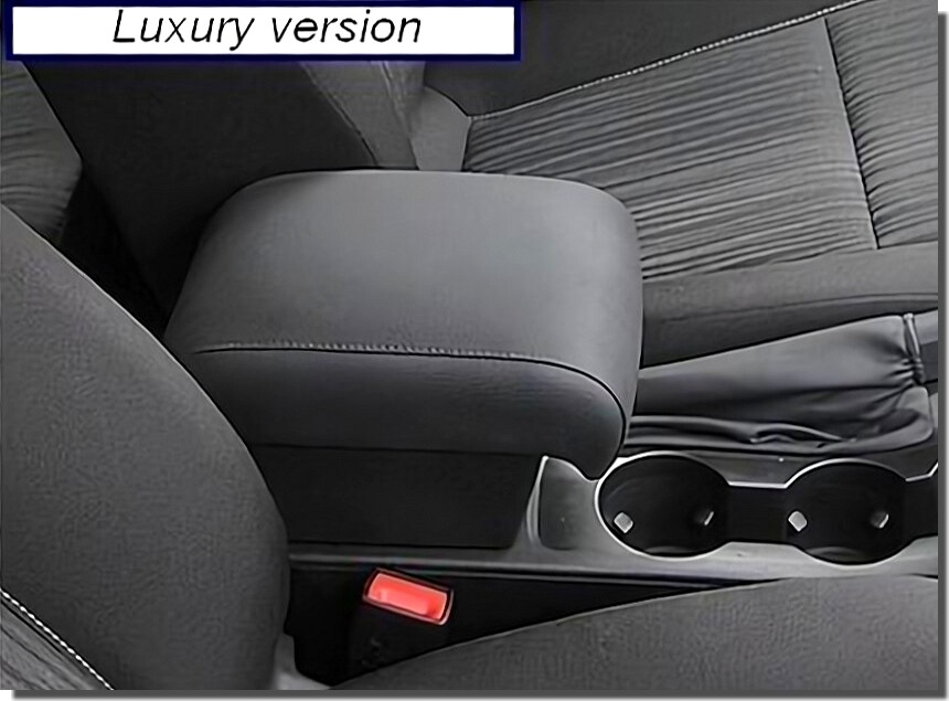 Bracciolo Auto In Ecopelle Nero Per Fiat 500L 2012-2017 - Regolabile E Con Portaoggetti - Foto 11