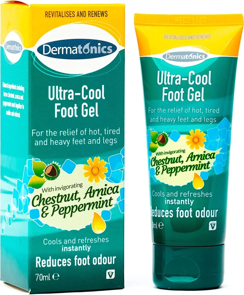 Dermatonics Ultra Cool Foot Gel for Tired, Tingling Feet and Legs 70 ml