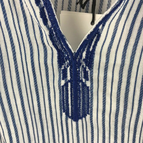New NWT Etoile Isabel Marant Judith Tank Top Tassels FR 44 US 12 Striped Blue - Picture 3 of 6