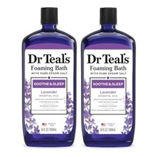 Dr Teal's Lavender Epsom Salt Foaming Bath 34 Fl Oz Pack of 2 Relaxation