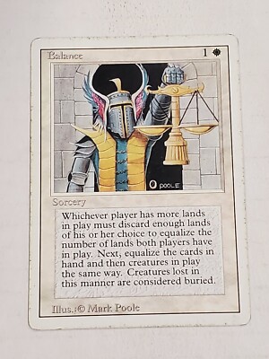 MTG Balance (Revised/White/R) - BGM | eBay