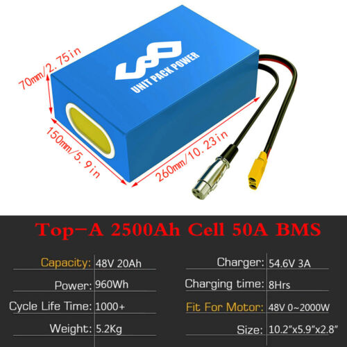 UPP Lithium battery 5000W 72V 40Ah 100Abms for Electric Scooter E-bike W/Charger - Picture 9 of 12