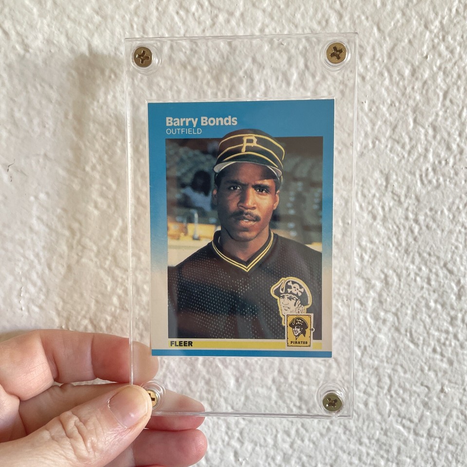 Barry Bonds Fleer 604 Pirates Rookie Baseball Card Plexiglass Case