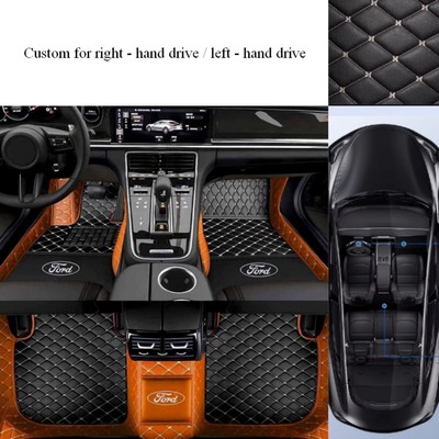 Custom Fit Waterproof Car Floor Mats For Ford Edge 2007-2023 – Luxury PU Leather & Carpet, All Weather, Anti-Slip (Set Of 4)