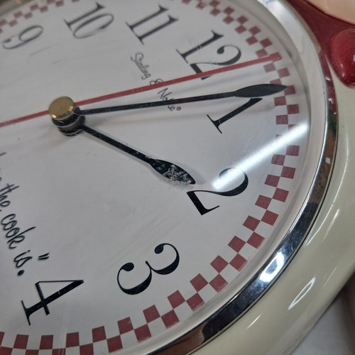 Vintage STERLING & NOBLE CHEF KITCHEN WALL CLOCK Home Is Where The Cook Is READ - Picture 3 of 13