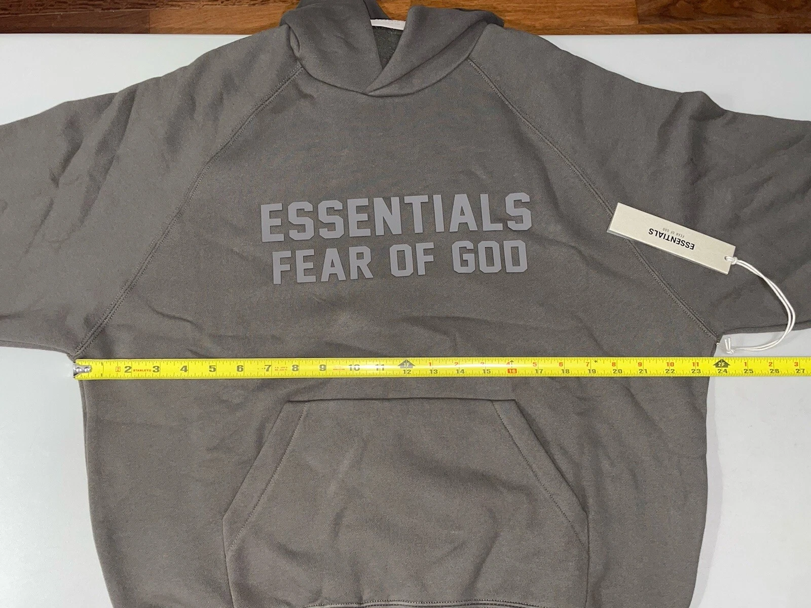 Felpa con cappuccio Fear Of God Essentials Off nera taglia XS