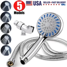 5 Settings High Pressure Shower Head Handheld Shower Heads Spray With 5 FT Hose