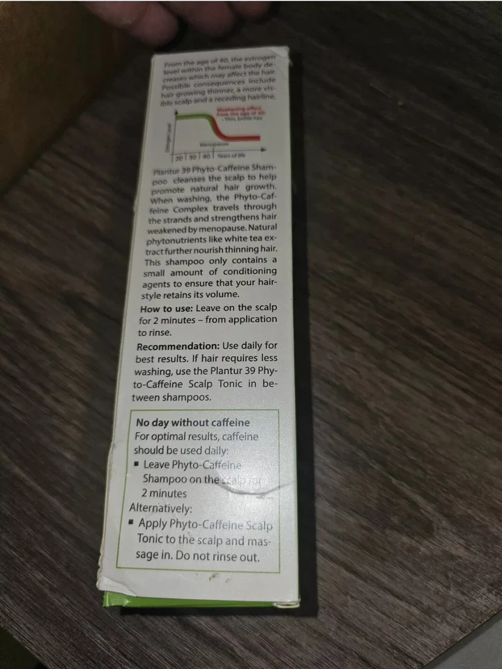 Plantur 39 Phyto-Caffeine Shampoo for Thinning Hair White Tea Extract 250 ML - Image 3 of 4