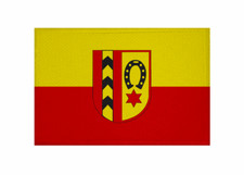 Aufnäher Freiburg (Breisgau) OT Opfingen Fahne Flagge Patch 9 x 6 cm