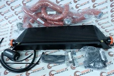 PERRIN Boost Tube Kit & Black Front Mount Intercooler w/Bumper Beam Fits WRX/STI