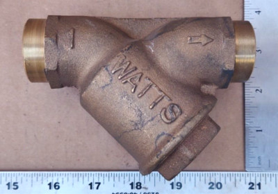 WATTS BRASS COPPER STRAINER 1'' 400 WOG  with Solder Ends