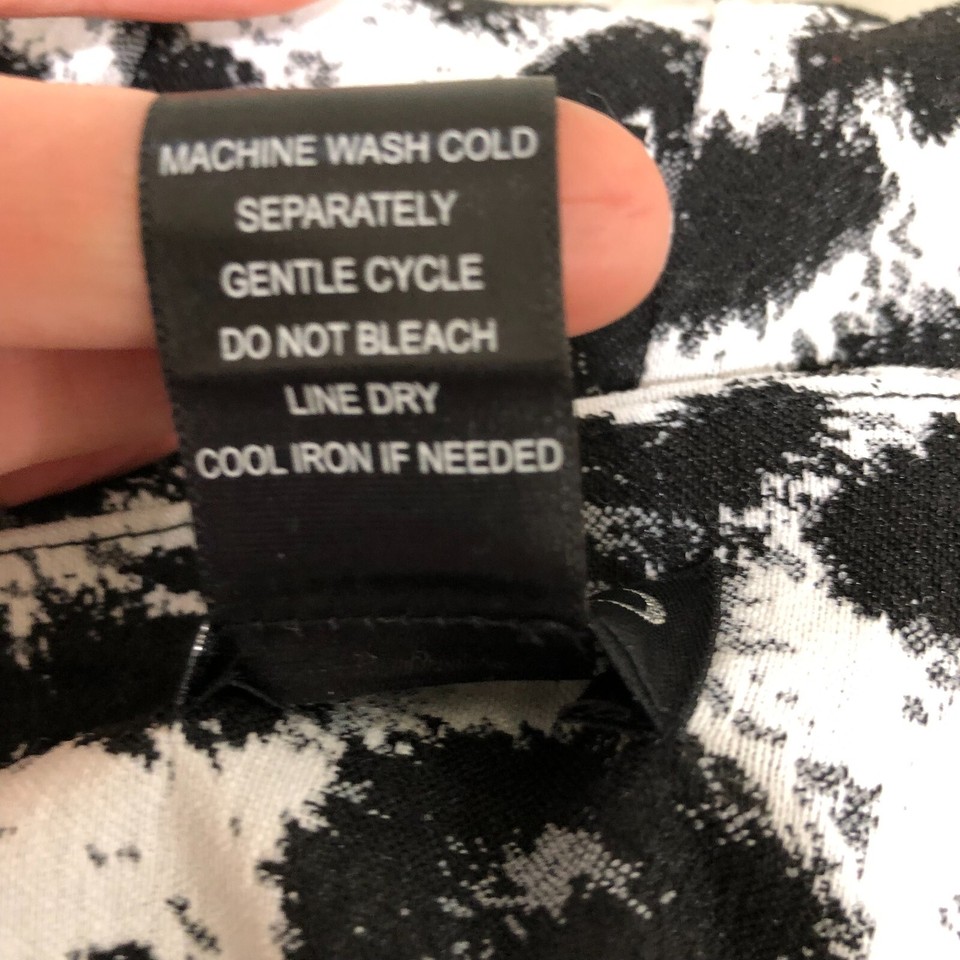 soho-women-black-white-animal-print-pencil-skirt-size-m-elastic-waist