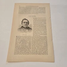 Portrait Of Matthew Vassar c. 1876 Engraving (387)