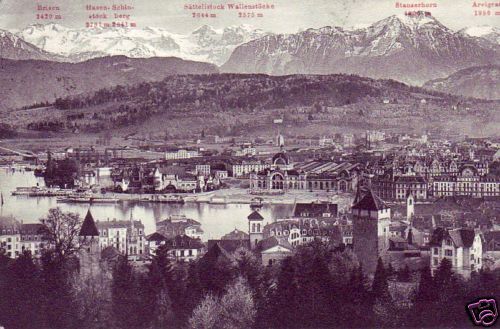 B2040+ SUISSE + CPA LUCERN AND THE ALPS - Picture 1 of 1