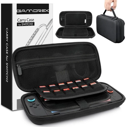 Gamorek Switch 2 Carrying Case Compatible with Nintendo Switch 2, 24 Carts